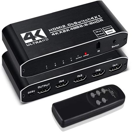 SELECTOR HDMI V2.0 4K 4X1 C/REMOTO IR